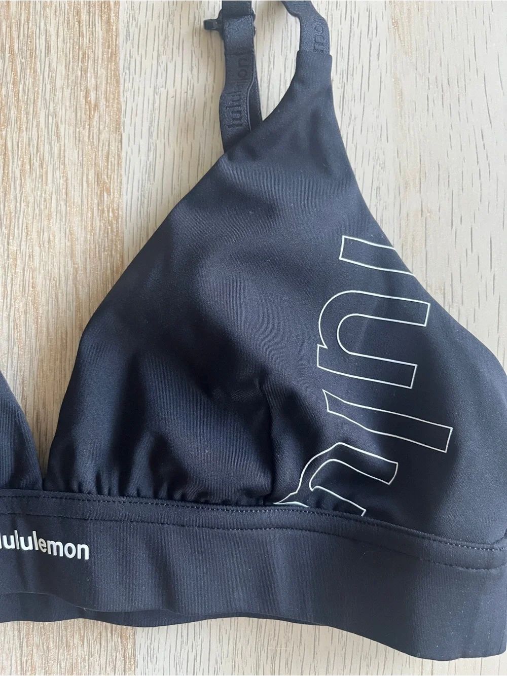 lululemon athletica Black Logo Triangle Light-Support Sports Bra size 4